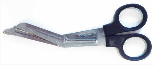 Universalschere 19 cm, Mit Kunststoffgriff, kniegebogen, rostfrei