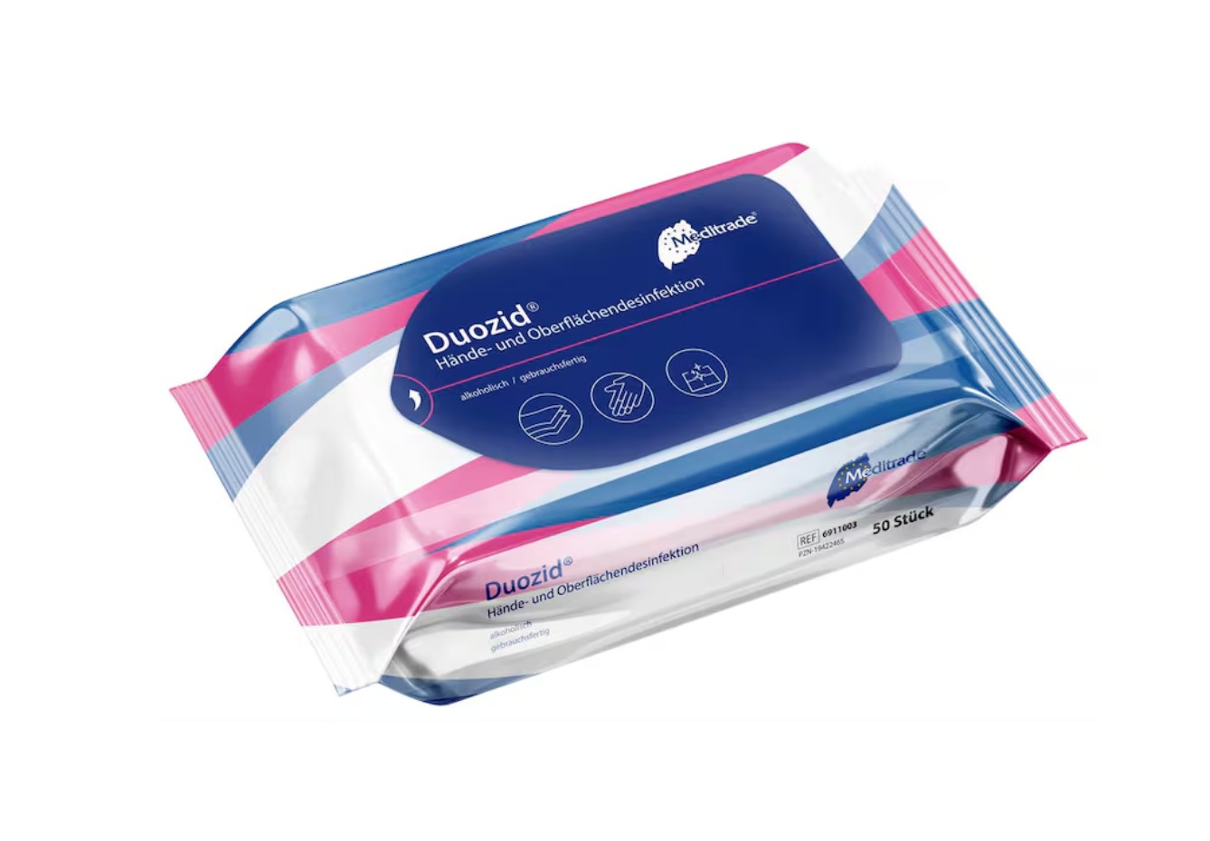 Duozid® Hände- und Oberflächendesinfektionstücher, Packung á 50 Stück