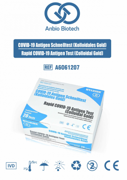 Anbio Rapid COVID-19 Antigentest 3in1 - 20 Stück/Pkg. Schnelltest